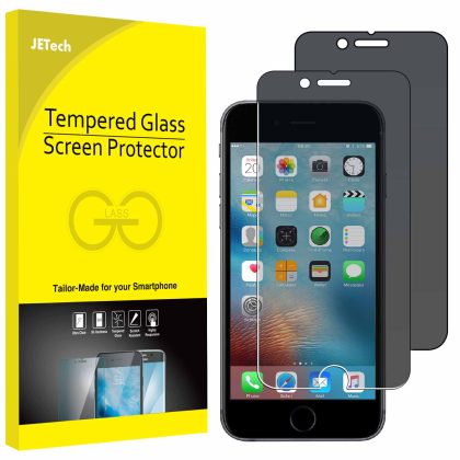 JETech Privacy Screen Protector for iPhone 6 and iPhone 6s, 4.7-Inch, Anti-Spy Tempered Glass Film, 2-Pack