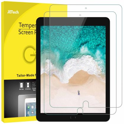 JETech Screen Protector for iPad Pro 10.5-Inch and iPad Air 3 (10.5 Inch 2019 Model), 9H Tempered Glass Film, HD Clear, 2-Pack