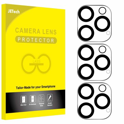 JETech Camera Lens Protector for iPhone 12 Pro 6.1-Inch, 9H Tempered Glass, HD Clear, Anti-Scratch, Case Friendly, Does Not Affect Night Shots, 3-Pack