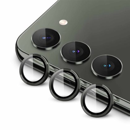 JETech Camera Lens Protector for Samsung Galaxy S23 5G 6.1-Inch / S23 Plus 5G 6.6-Inch, 9H Tempered Glass Metal Individual Ring Cover, Easy Installation Tray, HD Clear, Set of 3 (Green)