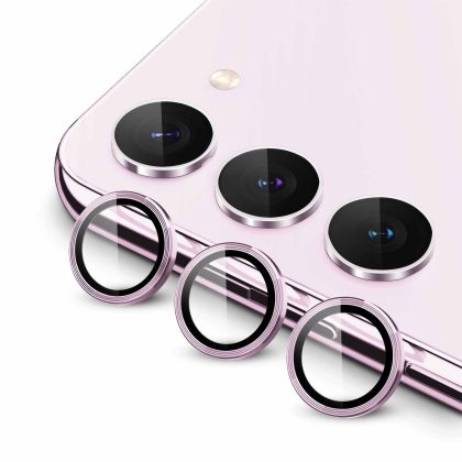 JETech Camera Lens Protector for Samsung Galaxy S23 5G 6.1-Inch / S23 Plus 5G 6.6-Inch, 9H Tempered Glass Metal Individual Ring Cover, Easy Installation Tray, HD Clear, Set of 3 (Purple)