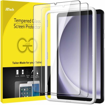 JETech Screen Protector for Samsung Galaxy Tab A11 / Tab A9 8.7-Inch 2025/2023 with Easy Installation Frame, Tempered Glass Film, HD Clear, 2-Pack