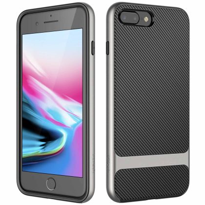 JETech Case for iPhone 7 Plus, iPhone 8 Plus, 5.5 Inch, 2-Layer Slim Protective Cover, Shock-Absorption and Carbon Fiber