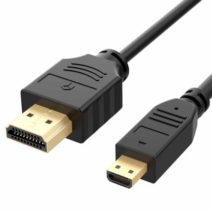 Rankie Micro HDMI to HDMI Cable, Supports Ethernet, 3D, Audio Return