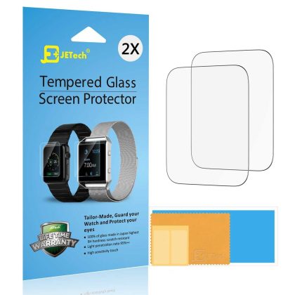 JETech 2-Pack Screen Protector for Apple Watch 42mm Series 1 2 3, NOT Series 4/5, Tempered Glass