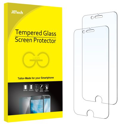 JETech Screen Protector for iPhone 8, iPhone 7, iPhone 6s and iPhone 6, 4.7-Inch, Tempered Glass Film, 2-Pack