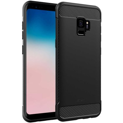 JETech Slim Fit Case for Samsung Galaxy S9 (NOT for Plus  ), Thin Phone Cover with Shock-Absorption and Carbon Fiber Design