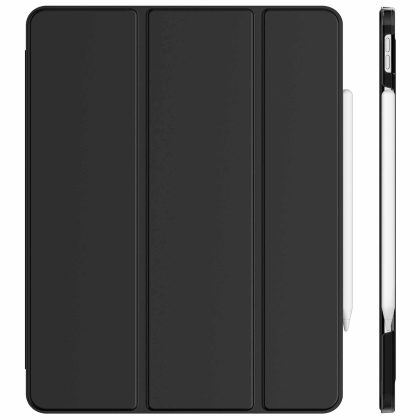 JETech Case for iPad Pro 12.9 Inch (3rd/4th Generation, 2018/2020 Model), Support Pencil Charging, Slim Stand Hard Back Shell Smart Cover Auto Sleep/Wake