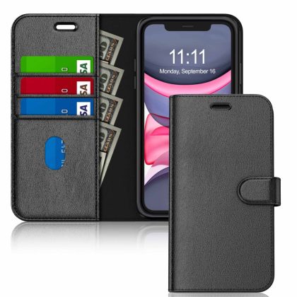JETech Wallet Case for iPhone 11 6.1-Inch, Shockproof PU Leather Magnetic Flip Cover with Card Holder and Stand Feature