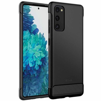 JETech Slim Fit Case Compatible with Samsung Galaxy S20 FE 5G 6.5-Inch, Thin Phone Cover with Shock-Absorption and Carbon Fiber Design