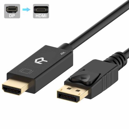 Rankie DisplayPort (DP) to HDMI Cable, 4K Resolution Ready