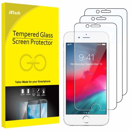 JETech 3-Pack Screen Protector for iPhone SE 2020, iPhone 8, iPhone 7, iPhone 6s, and iPhone 6, Tempered Glass Film, 4.7-Inch