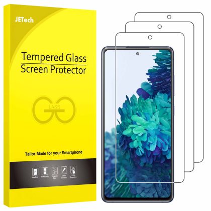 JETech Screen Protector Compatible with Samsung Galaxy S20 FE 6.5-Inch, Tempered Glass Film, 3-Pack
