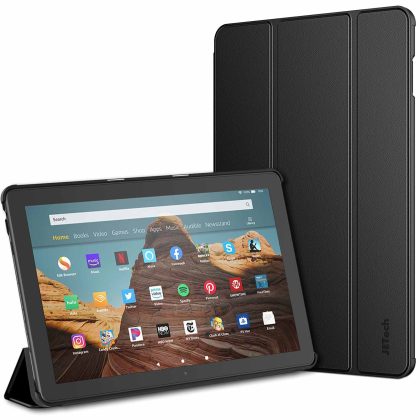 JETech Case Compatible with All-New Amazon Fire HD 10 and Fire HD 10 Plus (11th Generation, 2021 Release), Auto Sleep/Wake Smart Cover, Black