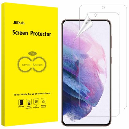 JETech Screen Protector Compatible with Samsung Galaxy S21  / S21 Plus 5G 6.7-Inch, HD Clarity, Flexible TPU Film Compatible with Fingerprint Sensor, 2-Pack