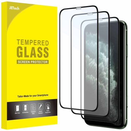 JETech Full Coverage Screen Protector for iPhone 11 Pro/iPhone X/iPhone XS 5.8-Inch, 9H Tempered Glass Film Case-Friendly, HD Clear, 3-Pack
