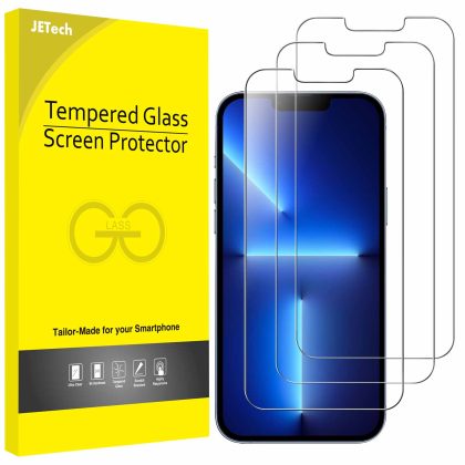 JETech Screen Protector for iPhone 16e 2025, iPhone 13/13 Pro 6.1-Inch, Tempered Glass Film, 3-Pack