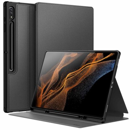 JETech Case for Samsung Galaxy Tab S8 Ultra 14.6-Inch 2022 with S Pen Holder, Slim Folio Stand Protective Tablet Cover, Multi-Angle Viewing