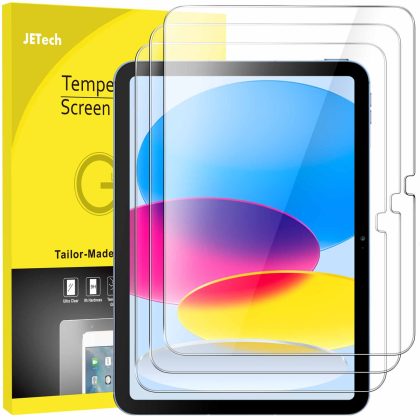 JETech Screen Protector for iPad (A16) 11th/10th Generation (2025/2022), 9H Tempered Glass Film, HD Clear, 3-Pack