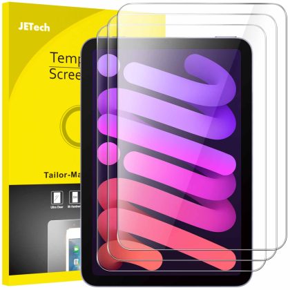 JETech Screen Protector for iPad mini (A17 Pro, 2024 Model, 7th Generation) / mini 6 (2021 Model, 6th Generation), 8.3-Inch, Tempered Glass Film, 3-Pack