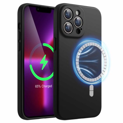 JETech Magnetic Silicone Case for iPhone 13 Pro 6.1-Inch, Compatible with MagSafe, Phone Cover with Camera Lens Full Protection