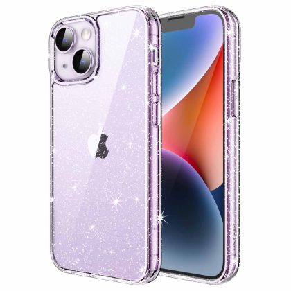 JETech Glitter Case for iPhone 14 6.1-Inch, Bling Sparkle Shockproof Phone Bumper Cover, Cute Sparkly for Women and Girls