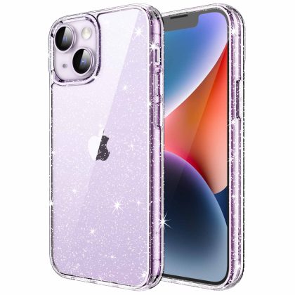 JETech Glitter Case for iPhone 14 Plus 6.7-Inch, Bling Sparkle Shockproof Phone Bumper Cover, Cute Sparkly for Women and Girls