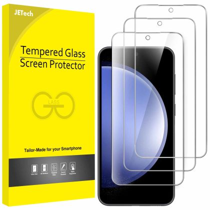 JETech Screen Protector for Samsung Galaxy S23 FE 6.4-Inch, Fingerprint Compatible, Tempered Glass Film, HD Clear, 3-Pack