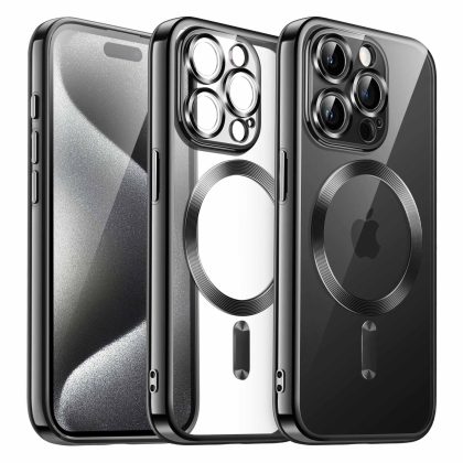 JETech Electroplated Case for iPhone 15 Pro 6.1-Inch, Camera Lens Full Protection, Compatible with MagSafe Wireless Charging, Shockproof Soft TPU Phone Cover
