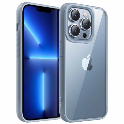 JETech Case for iPhone 13 Pro 6.1-Inch, Shockproof Phone Bumper Cover, Solid Color Matte TPU Frame, Anti-Scratch Clear Back