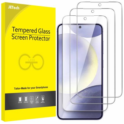JETech Screen Protector for Samsung Galaxy S24  / S24 Plus 5G 6.6-Inch, Tempered Glass Film, Fingerprint ID Compatible, HD Clear, 3-Pack