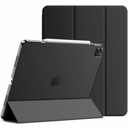 JETech Case for iPad Pro 12.9-Inch (6th/5th Generation, 2022/2021 Model), Slim Stand Hard Back Shell Smart Cover with Auto Wake/Sleep