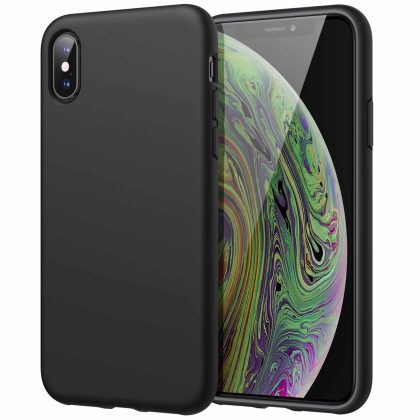 JETech Silicone Case for iPhone Xs Max 6.5-Inch, Silky-Soft Touch Full-Body Protective Case, Shockproof Cover with Microfiber Lining