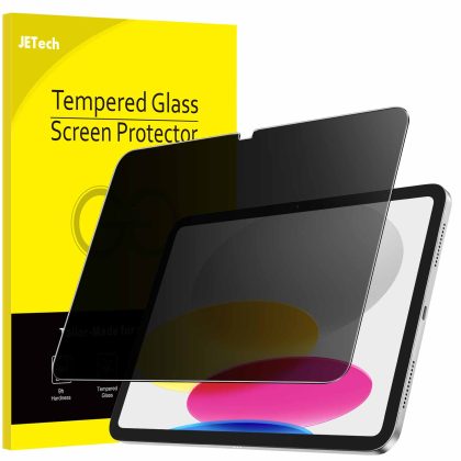 JETech Privacy Screen Protector for iPad (A16) 11th/10th Generation (2025/2022), Anti-Spy Tempered Glass Film