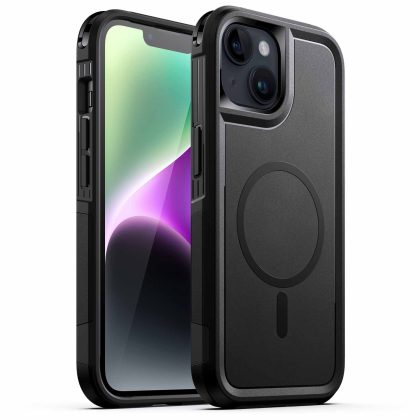 JETech Case for iPhone 14 Plus 6.7-Inch Compatible with MagSafe, Heavy Duty Dual-Layer Rugged Protection, Shockproof Protective Tough Phone Magnetic Cover