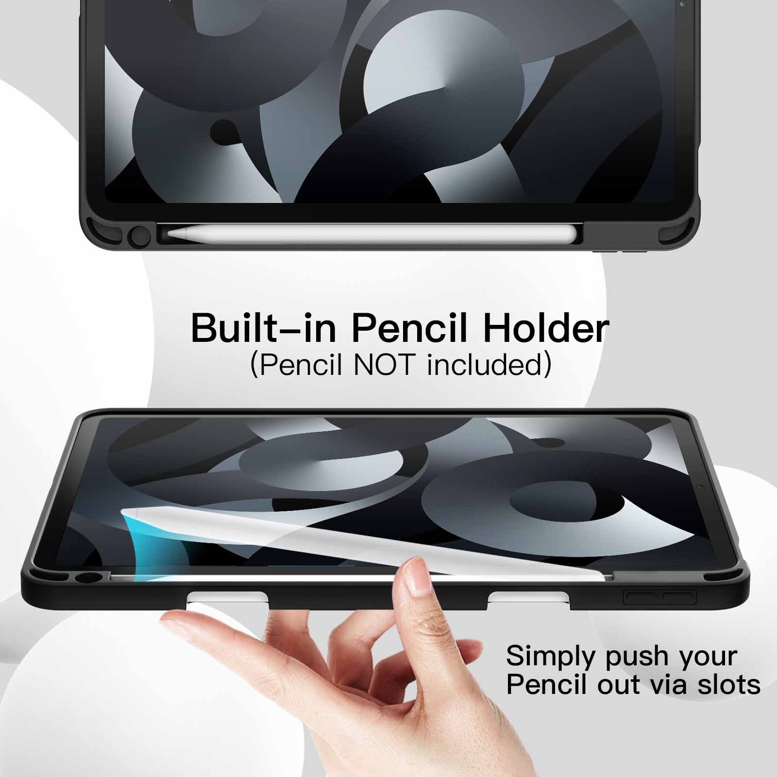 JETech Case for iPad Air 11-Inch M3/M2 (2025/2024), iPad Air 5/4 (2022/2020 5th/4th Generation 10.9-Inch) with Pencil Holder, Slim Tablet Cover with Soft TPU Back, Auto Wake/Sleep - Image 5