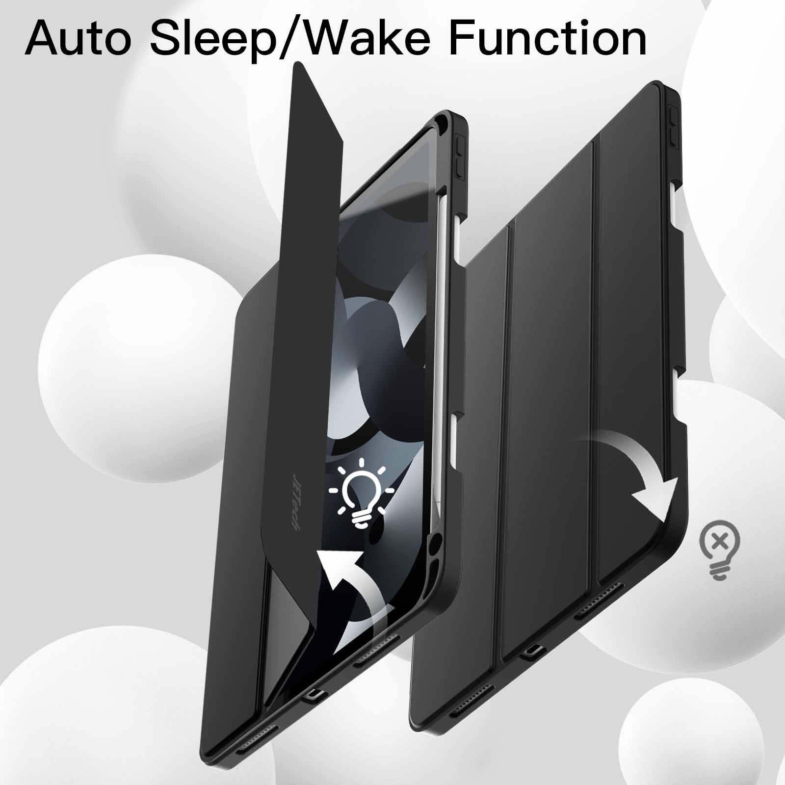 JETech Case for iPad Air 11-Inch M3/M2 (2025/2024), iPad Air 5/4 (2022/2020 5th/4th Generation 10.9-Inch) with Pencil Holder, Slim Tablet Cover with Soft TPU Back, Auto Wake/Sleep - Image 6