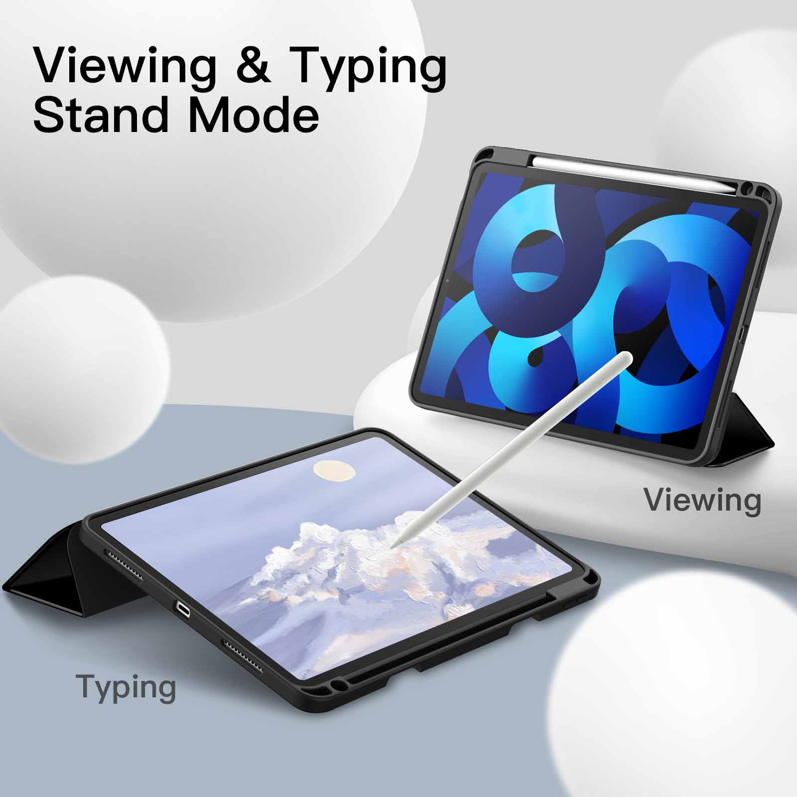 JETech Case for iPad Air 11-Inch M3/M2 (2025/2024), iPad Air 5/4 (2022/2020 5th/4th Generation 10.9-Inch) with Pencil Holder, Slim Tablet Cover with Soft TPU Back, Auto Wake/Sleep - Image 7