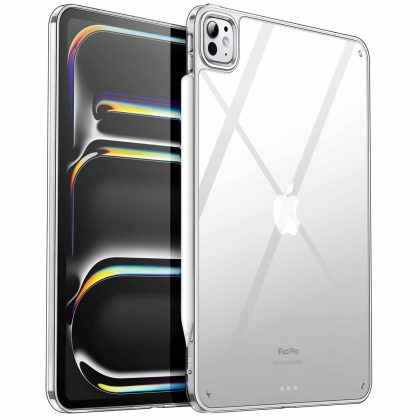 JETech Clear Case for iPad Pro 11-Inch M5/M4 2025/2024 (6th/5th Generation), Anti-Yellowing Transparent Shockproof Slim Tablet Back Cover with Hard PC Back and Soft TPU Bumper