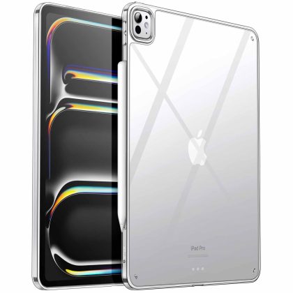 JETech Clear Case for iPad Pro 13-Inch M5/M4 (2025/2024), Anti-Yellowing Transparent Shockproof Slim Tablet Back Cover with Hard PC Back and Soft TPU Bumper