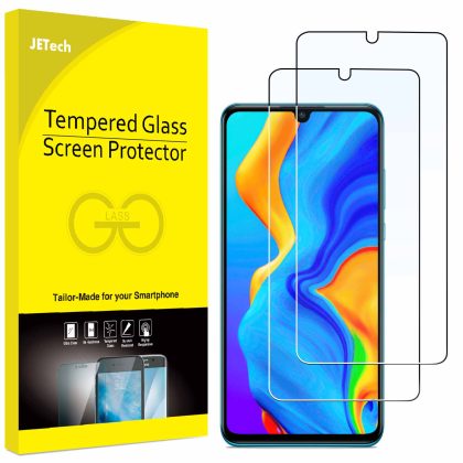 JETech Screen Protector for HUAWEI P30 Lite 6.15-Inch, Tempered Glass Film, 2-Pack