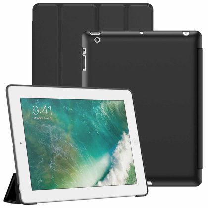 JETech Case for iPad 2/3/4, Protective Hard Back Shell Soft-Touch Tablet Stand Cover, Auto Wake/Sleep