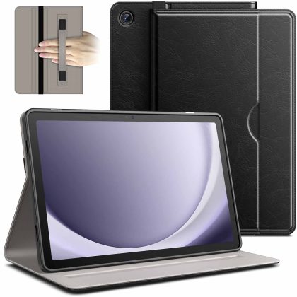 JETech Case for Samsung Galaxy Tab A9  / A9 Plus 11-Inch 2023, PU Leather Business Folio Stand Protective Tablet Cover with Pocket & Straps, Multi-Angle Viewing, Auto Wake/Sleep