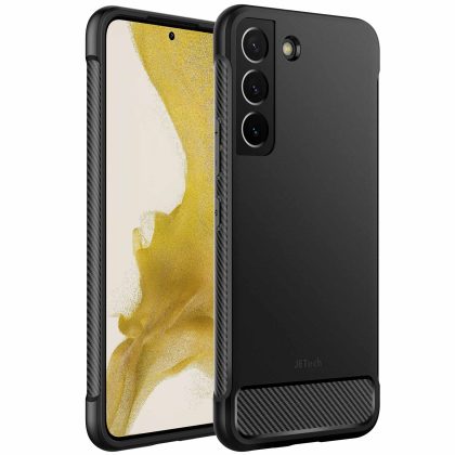 JETech Slim Fit Case for Samsung Galaxy S22 5G 6.1-Inch, Thin Phone Cover with Shock-Absorption and Carbon Fiber Design