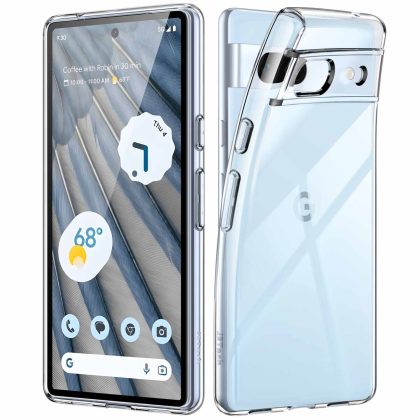 JETech Case for Google Pixel 7a 6.1-Inch 2023, Soft TPU Transparent Shockproof Slim Phone Cover with Camera Lens Full Protection (Frosted Clear)