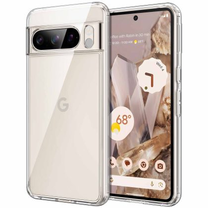 JETech Case for Google Pixel 8 Pro 6.7-Inch 2023, Non-Yellowing Shockproof Bumper Protective Phone Cover, Anti-Scratch Hard PC Back