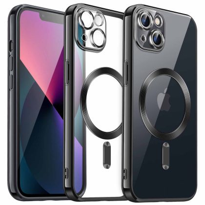 JETech Electroplated Case for iPhone 13 6.1-Inch, Camera Lens Full Protection, Compatible with MagSafe Wireless Charging, Shockproof Soft TPU Phone Cover