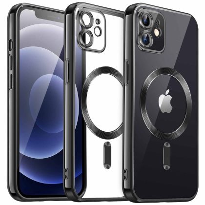 JETech Electroplated Case for iPhone 12 6.1-Inch, Camera Lens Full Protection, Compatible with MagSafe Wireless Charging, Shockproof Soft TPU Phone Cover