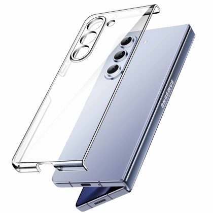 JETech Back Case for Samsung Galaxy Z Fold 5 with Camera Protection, Transparent Hard PC Protective Slim Phone Cover, Anti-Scratch (Clear)