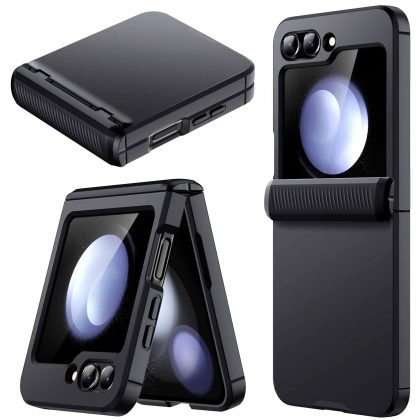 JETech Case for Samsung Galaxy Z Flip 5 2023 with Hinge Protection, Heavy Duty Rugged Protective Hard PC Phone Cover, Anti-Fingerprint Matte Finish